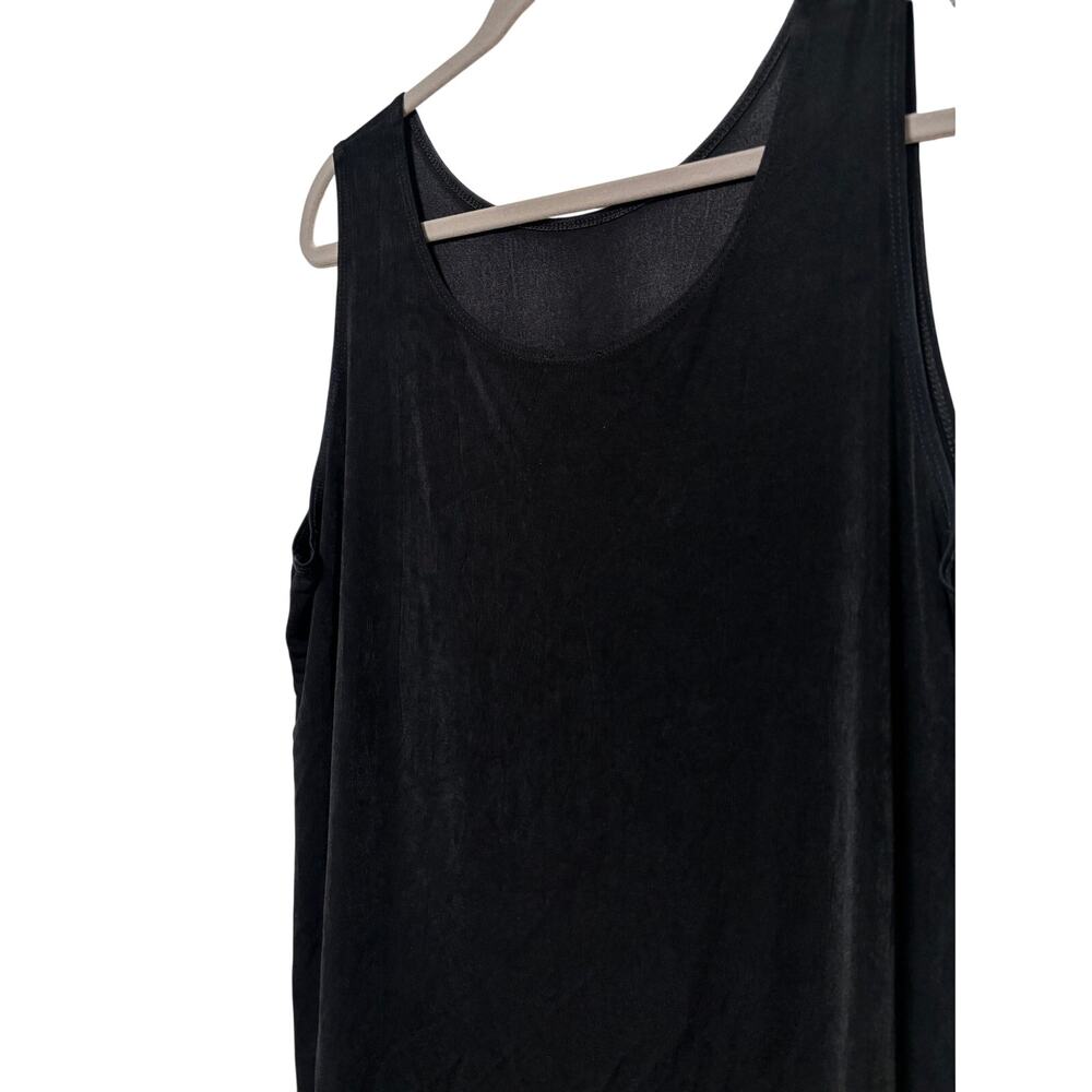 Chico's Black Velvet Tank Top Sz M Stretch Soft - Picture 3 of 7